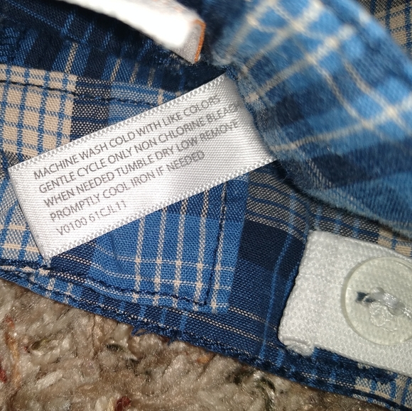 Boys Ozark Trails Blue Plaid Shorts - Picture 4 of 5